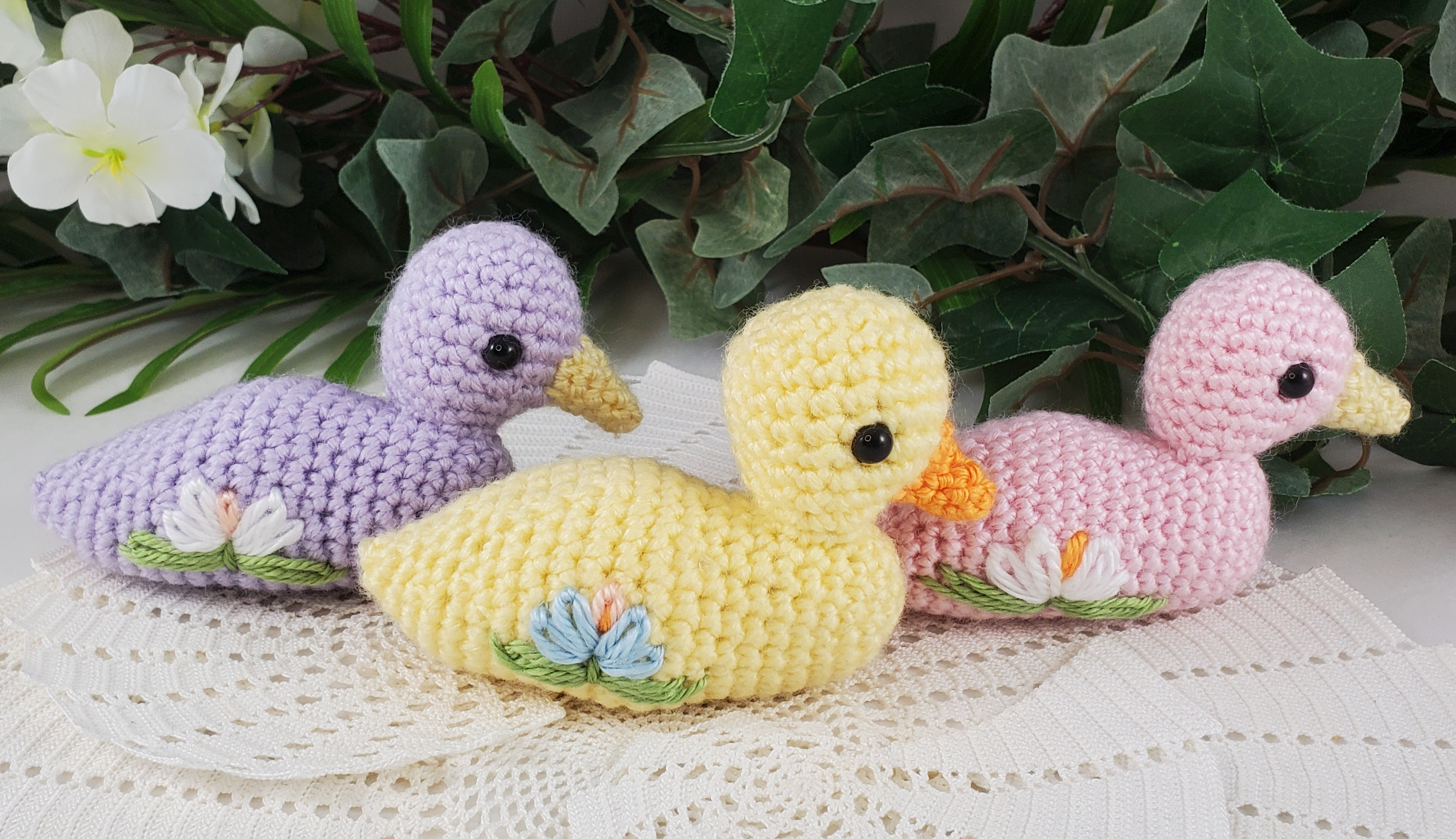 Embroidered Ducklings